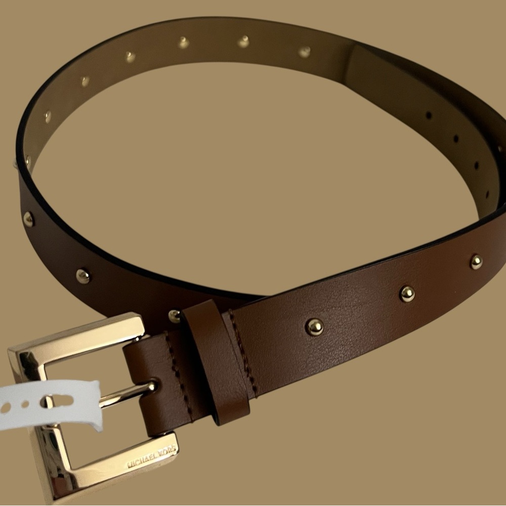 Michael Kors Leather Belt Brown Size Large - Picture 3 of 16
